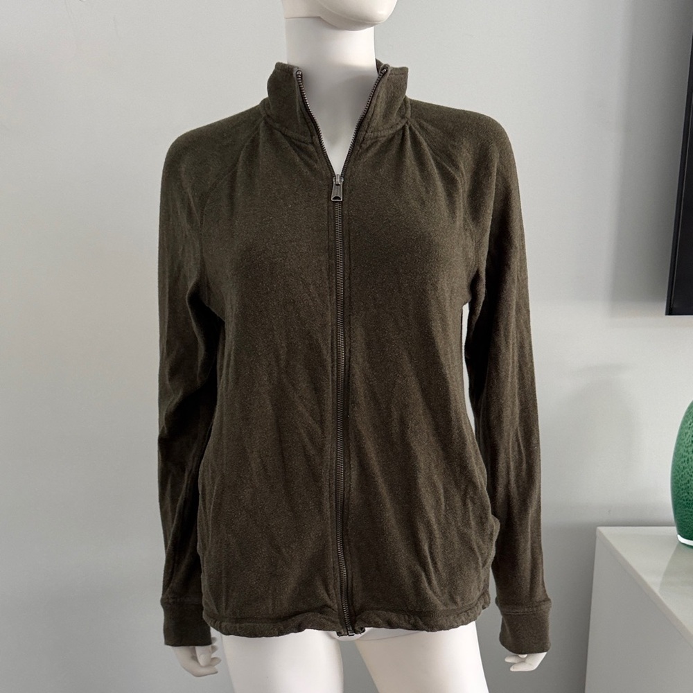 Lucky Brand grey label Dark Olive men Utility‎ quarter zip